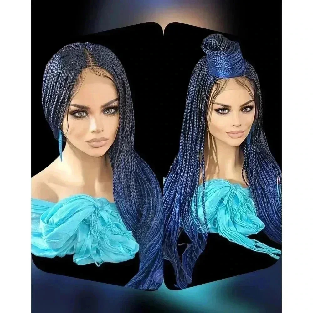 Blue Braided wig 100% handmade, ombre wig, NWT exotic colors absolutely gorgeous